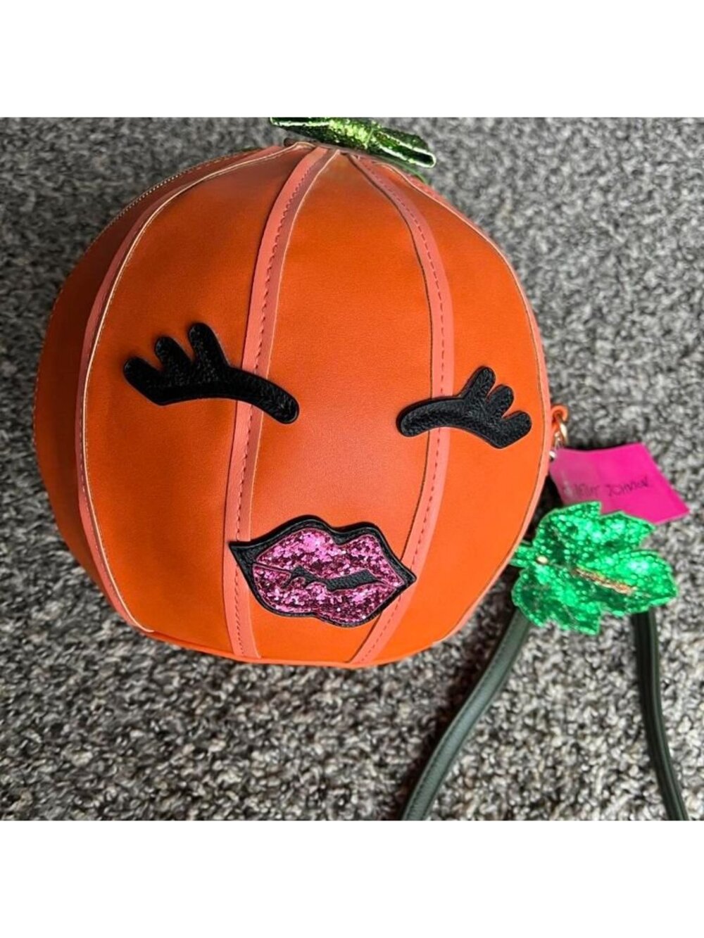 NWT Betsey Johnson Orange Pumpkin Crossbody Bag Cottagecore Cutesy Maximalist